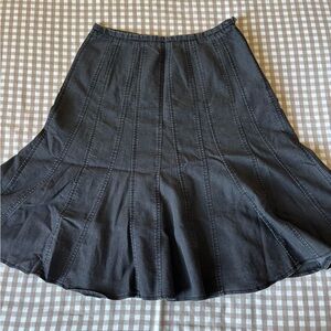 Black Flared Panel Skirt
